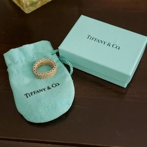 Tiffany & Co Authentic Mesh silver women's ring